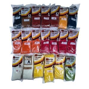 CARON Rug Yarn Lot 20 Latch Hook 320 Piece Each Multicolor Acrylic Craft Vintage